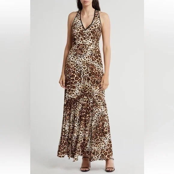 Leopard Print Maxi Dress - Picture 1 of 3